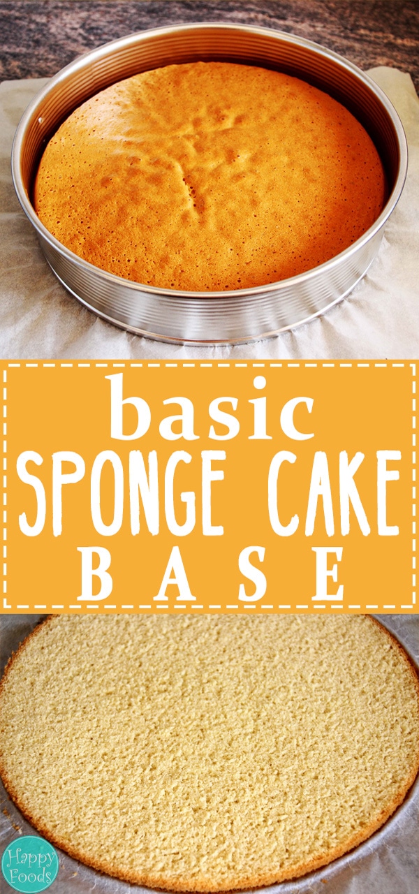 Basic Sponge Cake Base Recipe (Video) Happy Foods Tube