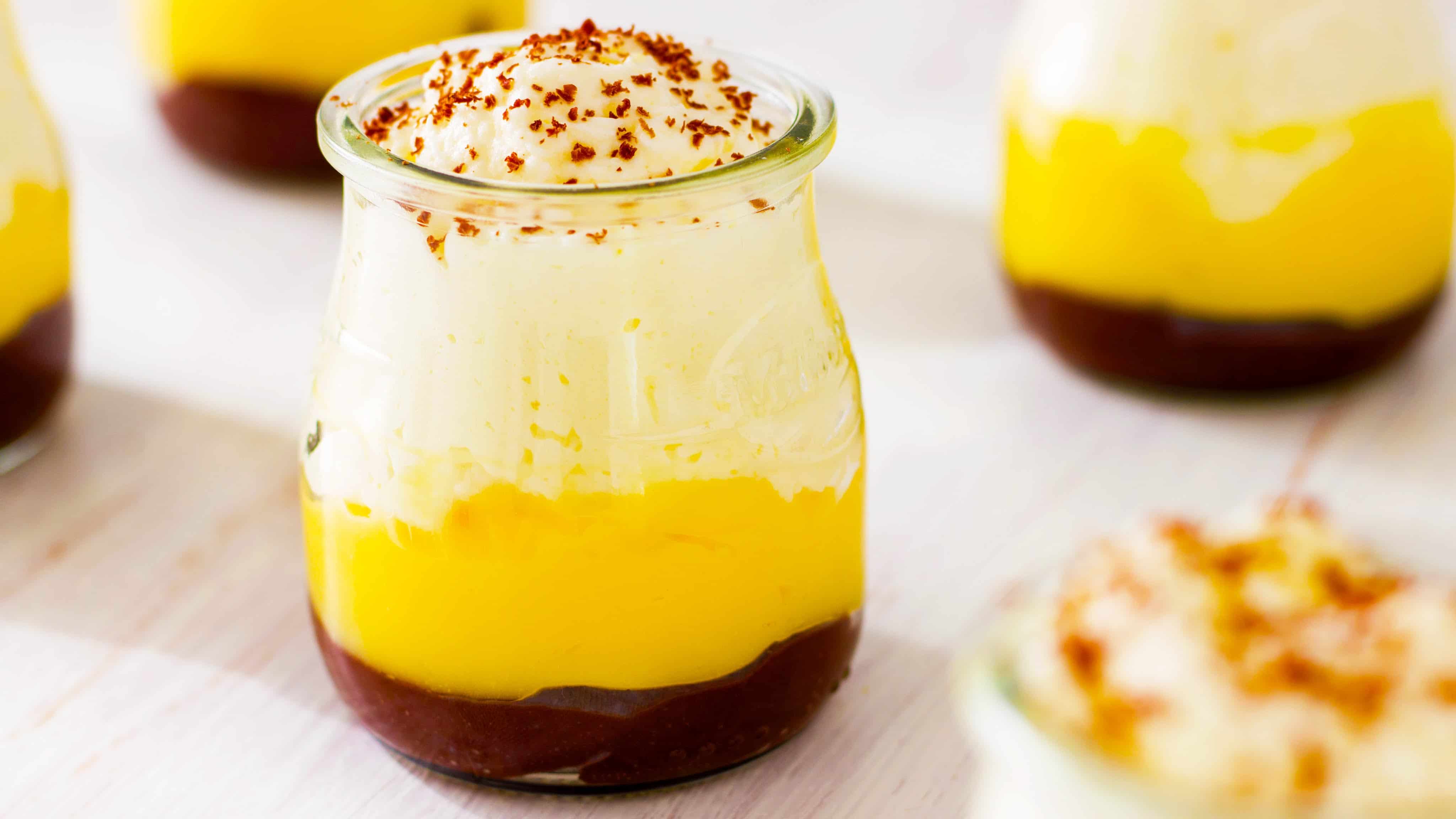 Chocolate Caramel Dessert Cups with Lemon Curd {Video}