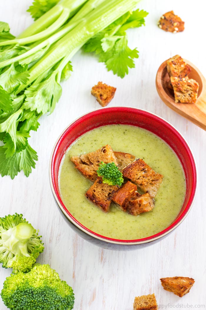 Creamy Broccoli & Celery Soup Recipe Happy Foods Tube
