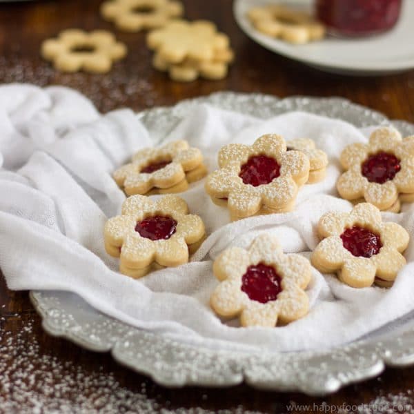 Homemade Linzer Cookies with Raspberry Jam
