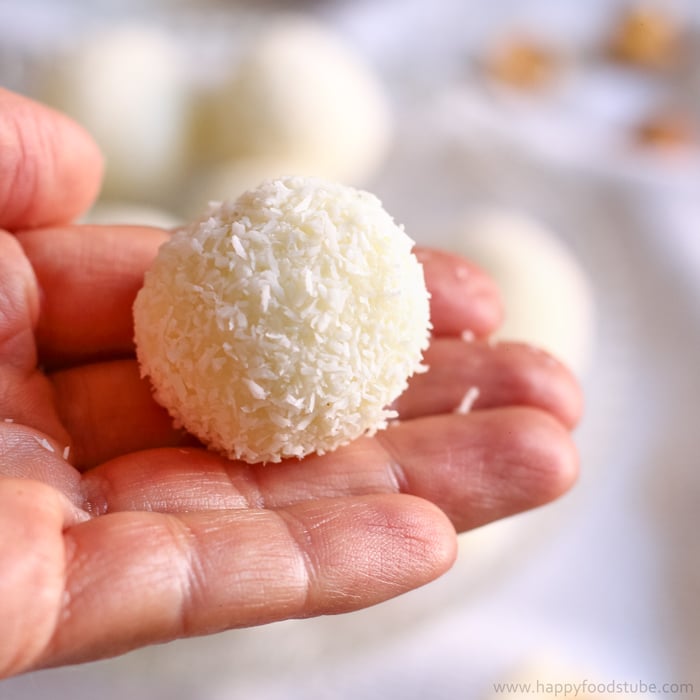 3-Ingredient Raffaello Coconut Balls - Happy Foods Tube