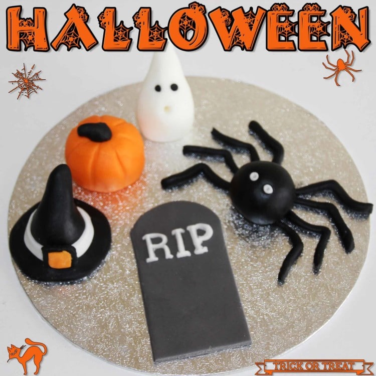 Halloween Fondant Cupcake Toppers {Video}