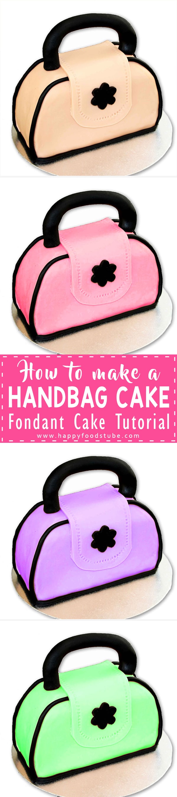 How to make a Handbag Cake (Video) Happy Foods Tube