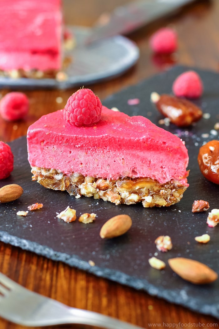 No Bake Raspberry Icebox Cake with Almond and Hazelnut Crust Picture
