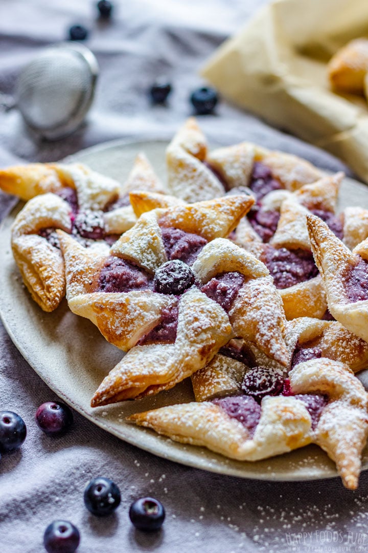 Buttery Blueberry Danish Pinwheels