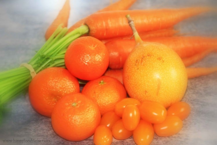 Orange Coloured Fruits And Vegetables - Happy Foods Tube