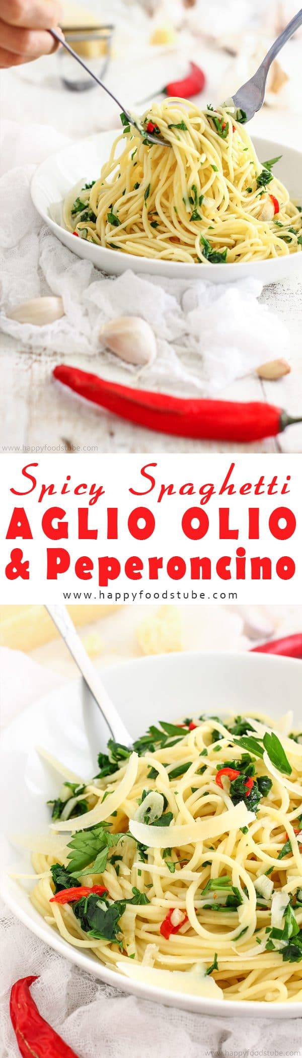 Spicy Spaghetti Aglio Olio & Peperoncino Recipe