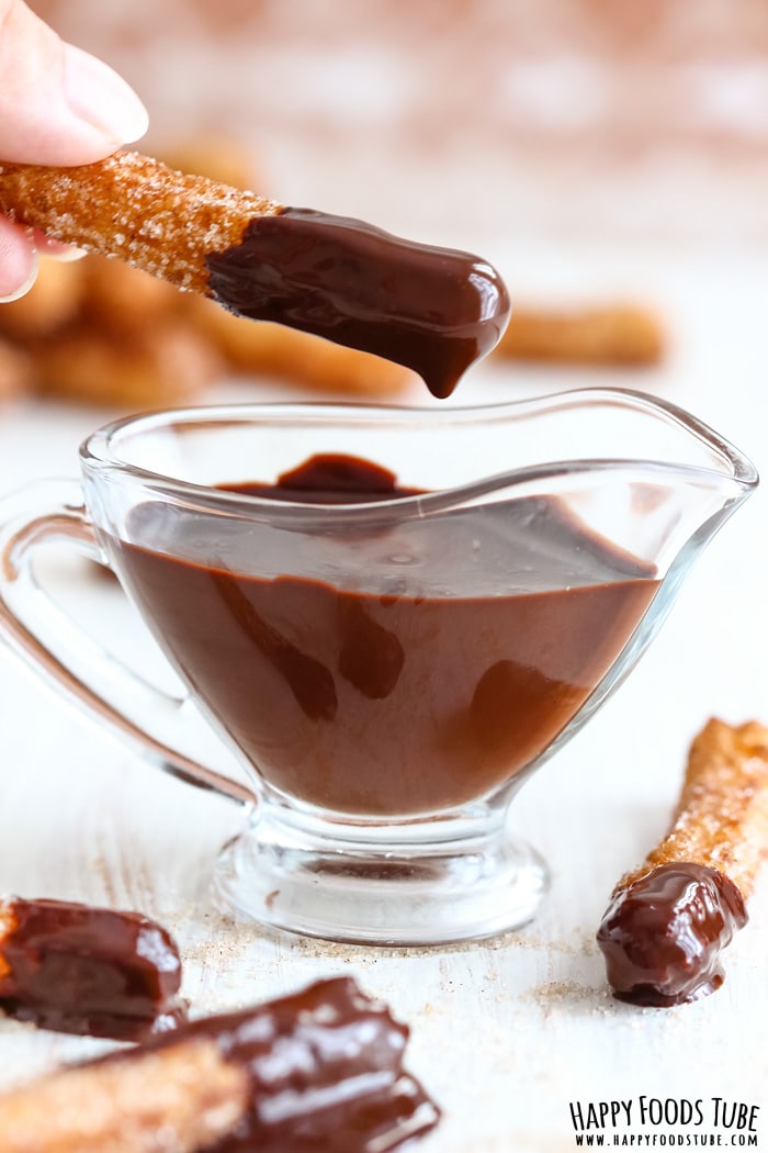 Homemade Churros Dipped in Chocolate Picture