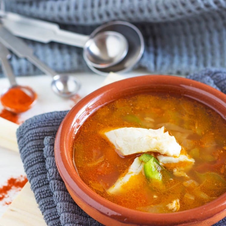 Fisherman’s Soup - Only 5 ingredients. Light and easy fish soup recipe. | happyfoodstube.com