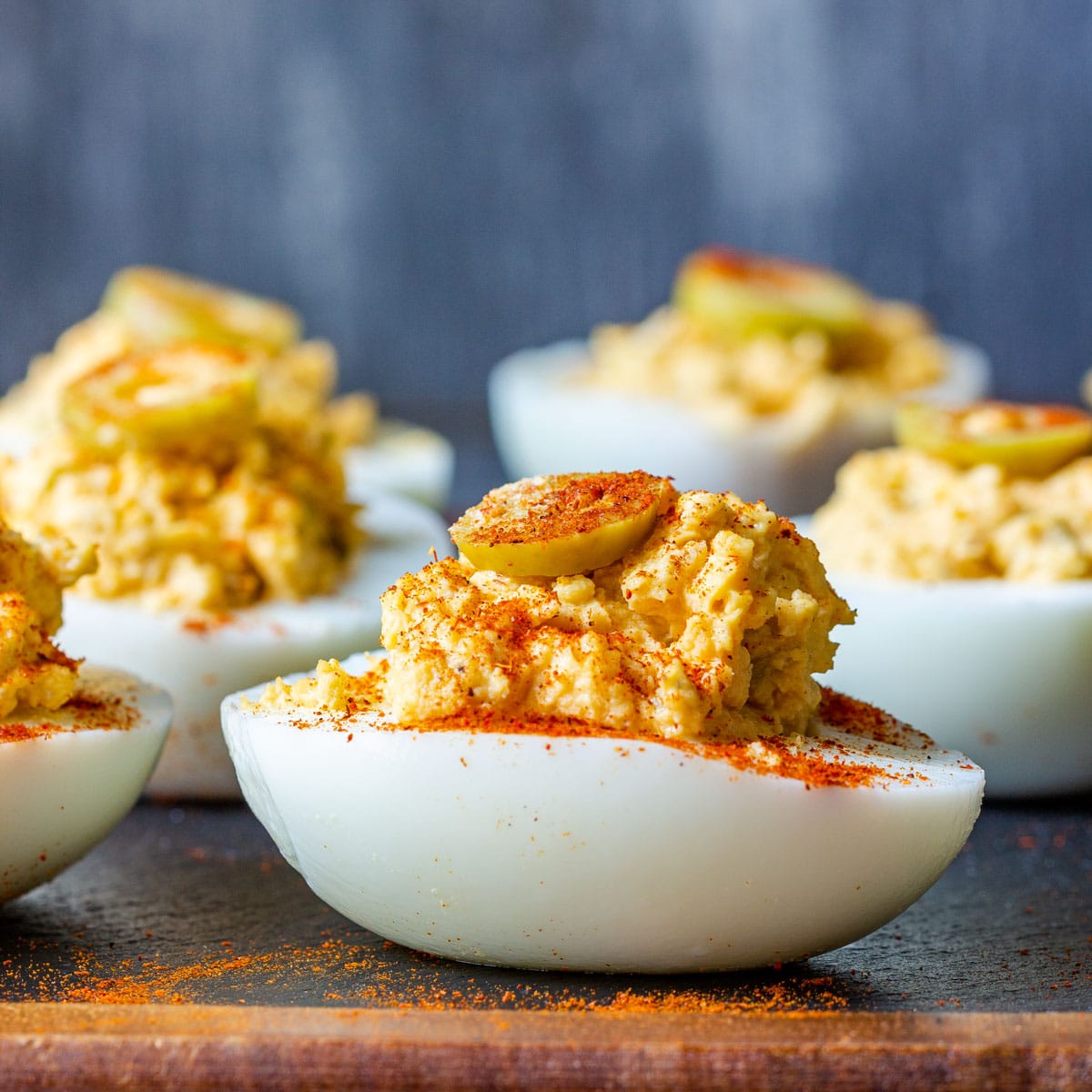 Deviled eggs with olives happy foods tube