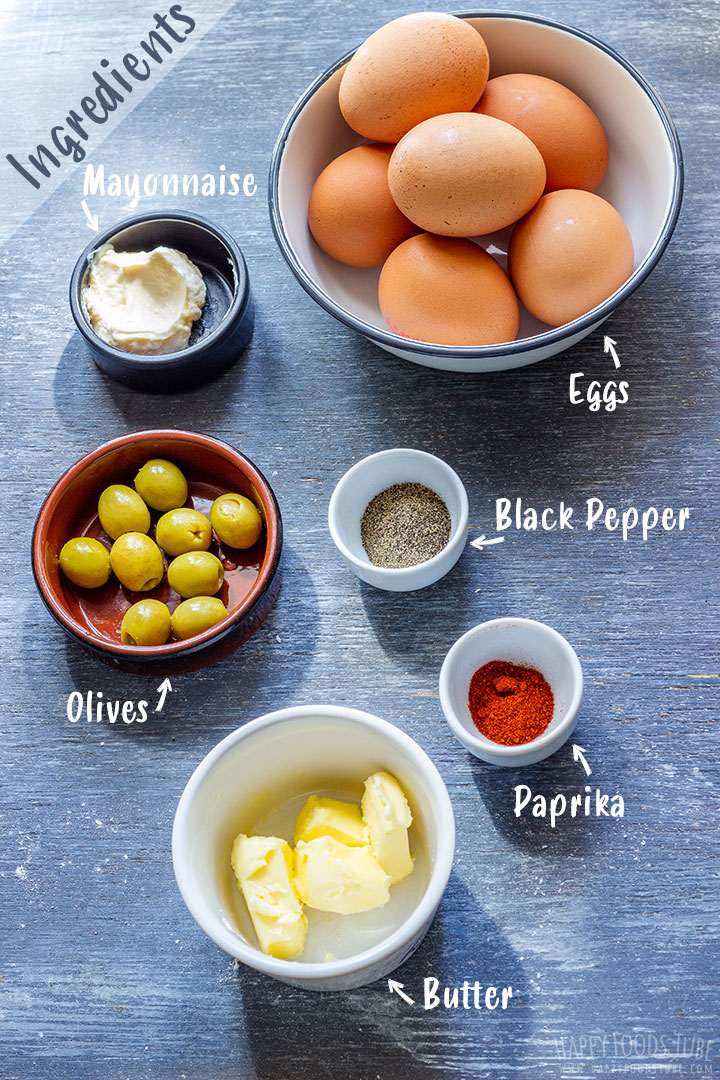 Ingredients of Deviled Eggs