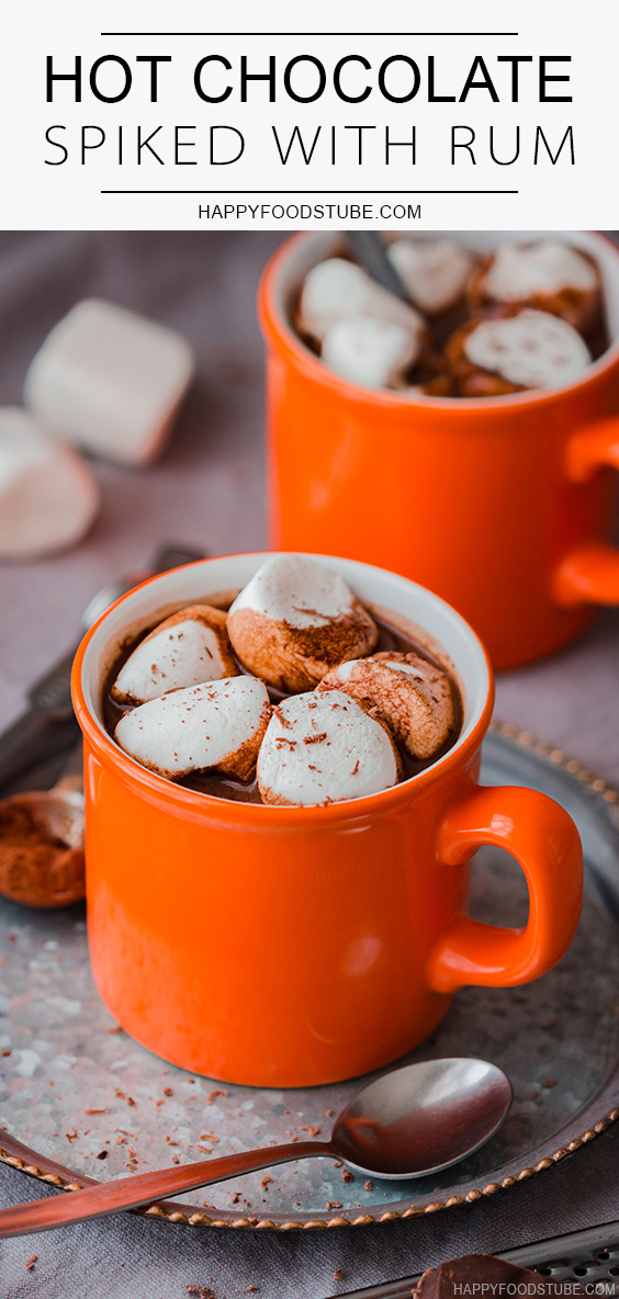 Best Hot Chocolate Spiked with Rum