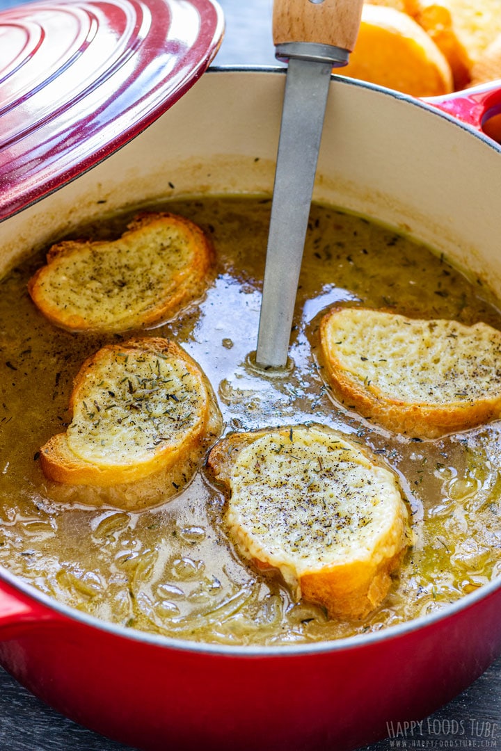 Homemade French onion soup