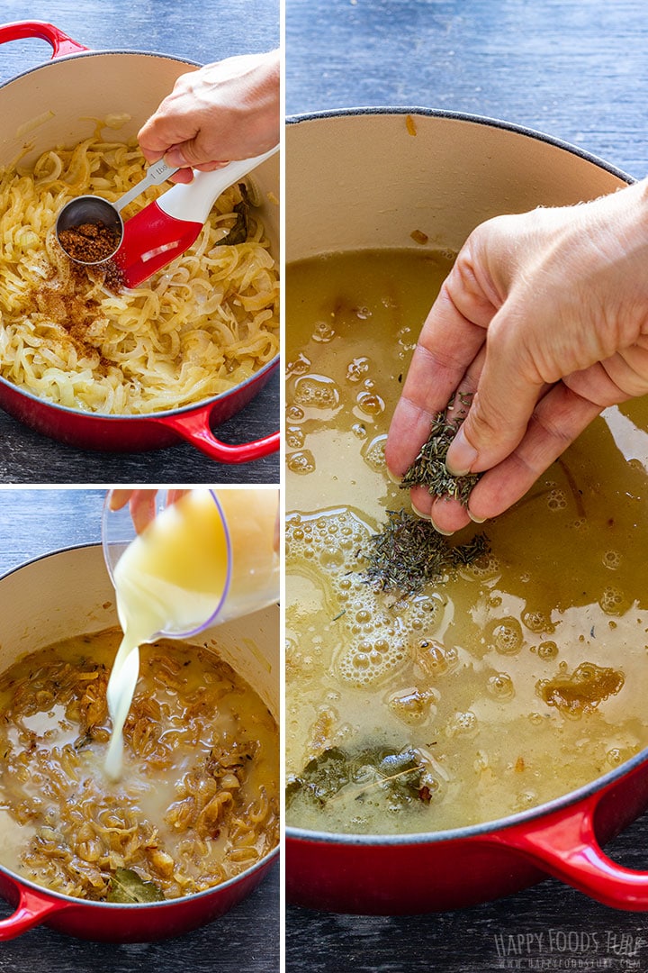 Step by step how to make French onion soup