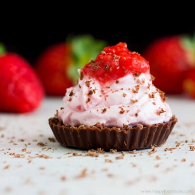 Mini Chocolate Strawberry Mousse Dessert
