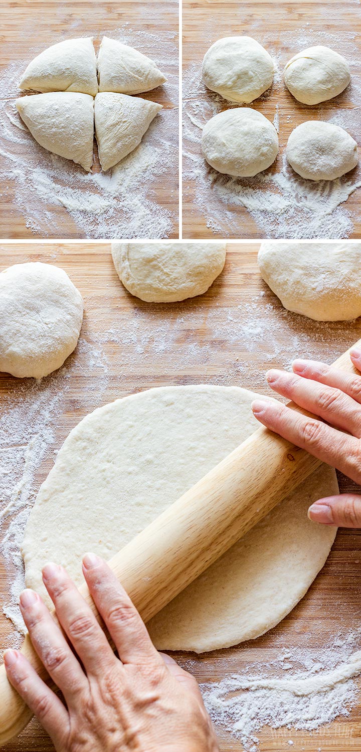 How to roll langos dough