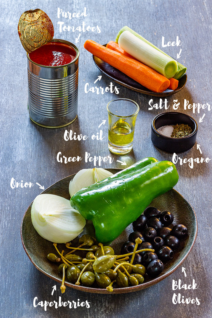 Vegan pasta sauce ingredients