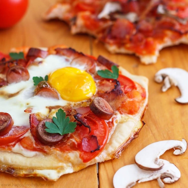 Homemade Breakfast Pizzas Square