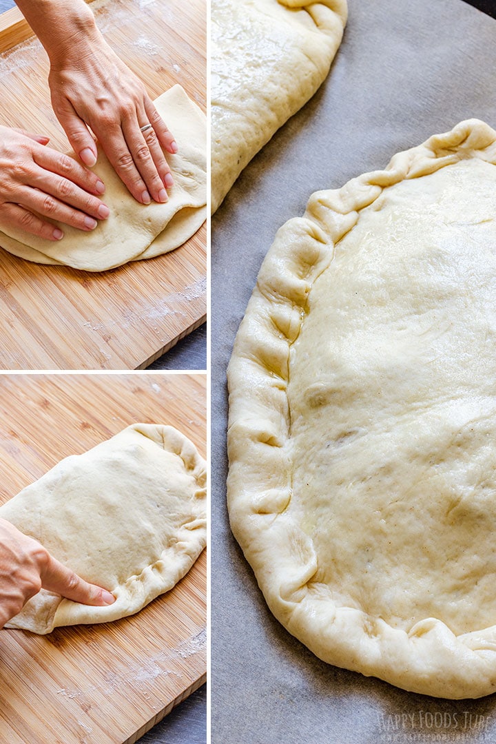 How to make Calzone Pizza Step 3 (Sealing)