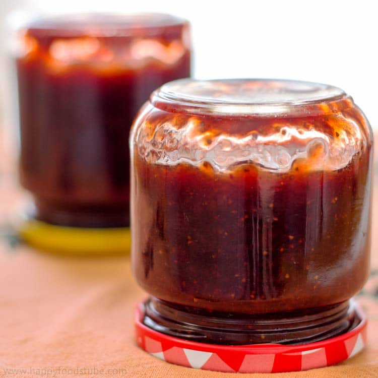 Homemade Strawberry Jam Jars - No artificial preservatives, fresh, healthy, pectin free, easy, recipe, home cooking | happyfoodstube.com