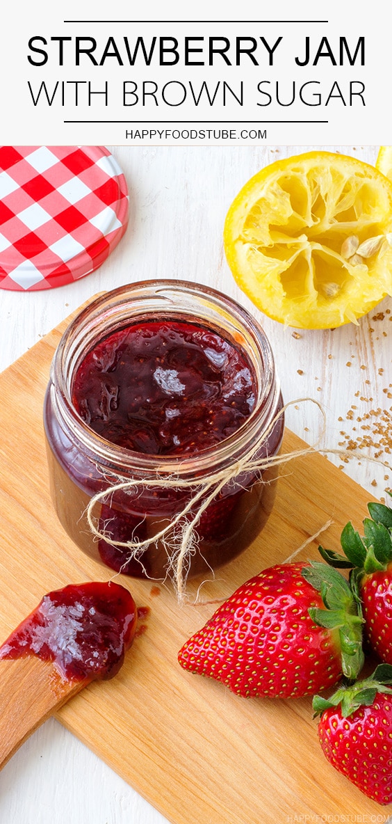 Homemade strawberry jam recipe pin