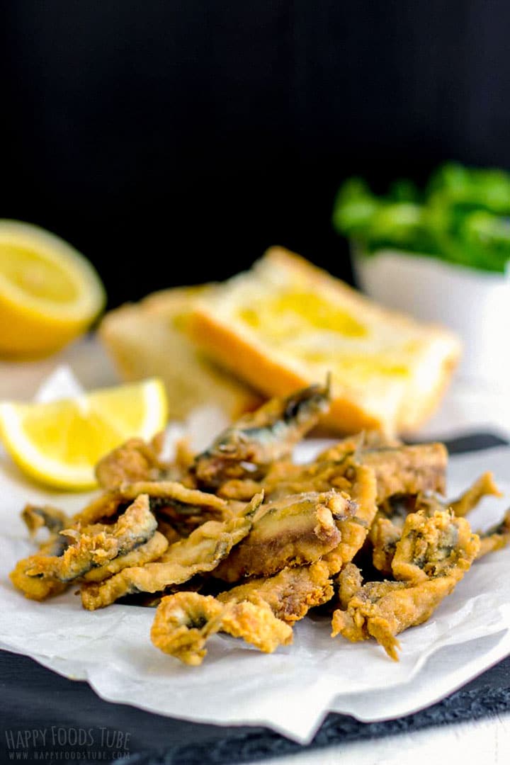 Spanish tapas fried anchovies