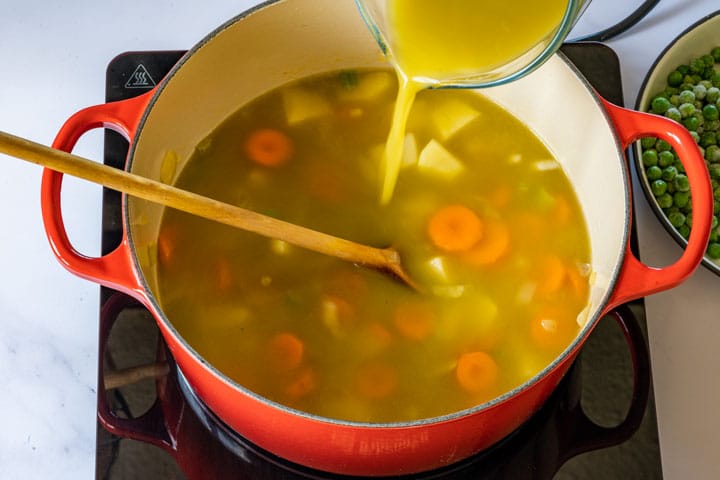 Step three how to make spring vegetable soup at home