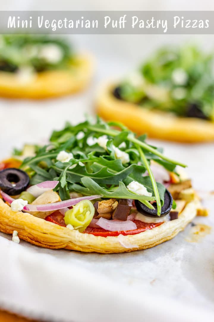 Vegetarian Puff Pastry Pizzas Pin