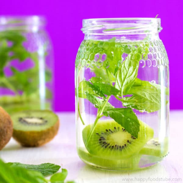 Kiwi and Mint Infused Water