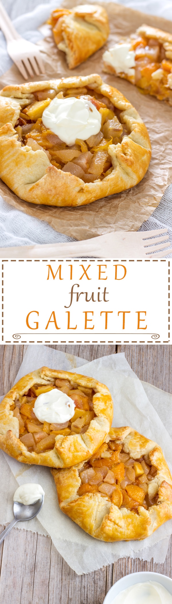 Mixed Fruit Galette is one of the easiest things to bake! What is great about galette is that you can use any fruit you like. It’s rustic, which also means it doesn’t have to look perfect but it still will taste amazing! Easy recipe! | happyfoodstube.com