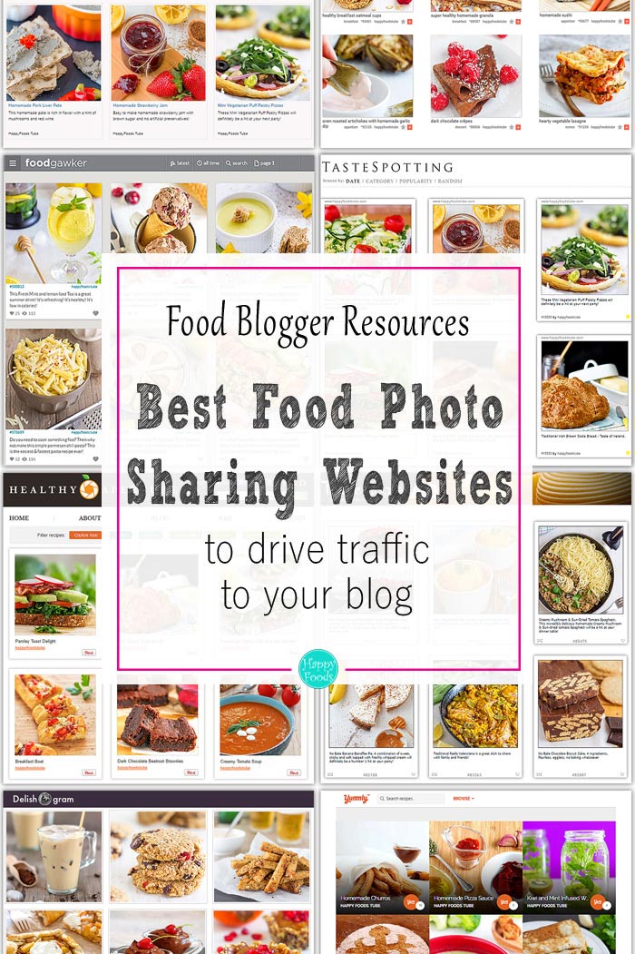 Best food photo sharing websites to drive traffic to your blog. Food blogger resources. | happyfoodstube.com