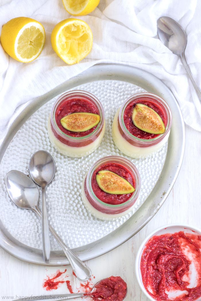 Lemon Panna Cotta with Fig Butter Easy Dessert Picture