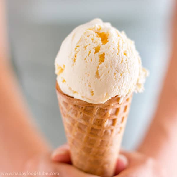 This Retro Russian Ice Cream Plombir was a classic among ice creams years back in Russia and neighbouring countries as well as some central European countries. It is smooth and rich and tastes after vanilla! It’s the best ice cream! | happyfoodstube.com
