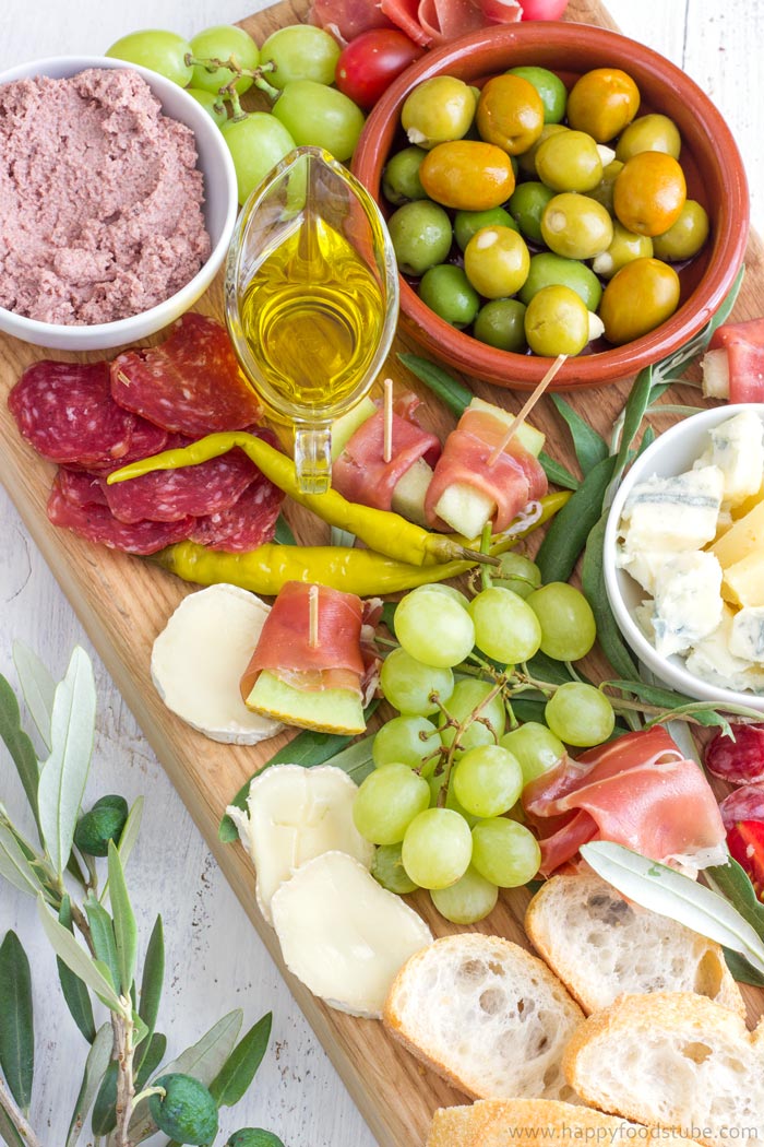 Simple homemade antipasti platter for gatherings.