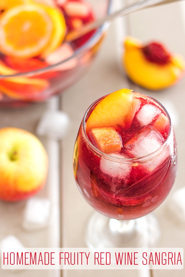 Homemade Fruity Red Wine Sangria Recipe