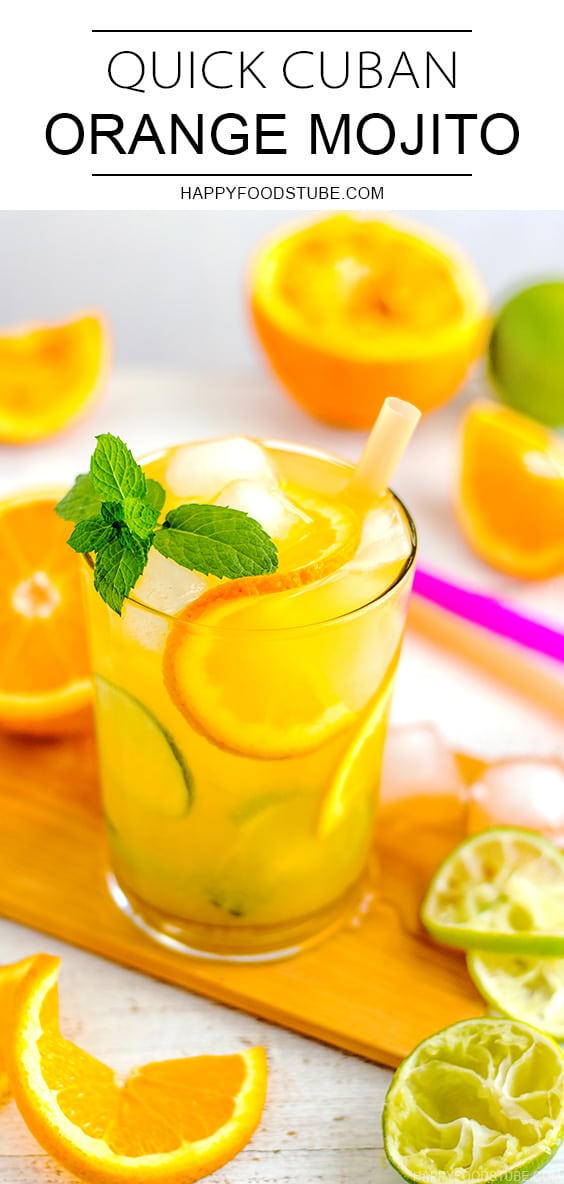 Quick Cuban Orange Mojito Cocktail Recipe