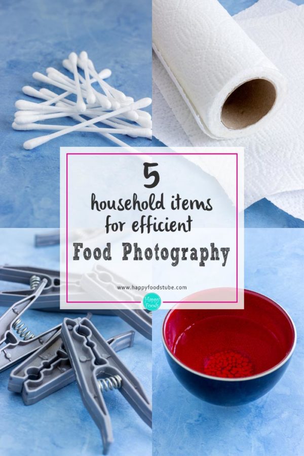 These 5 household items will definitely help you being efficient at food photography! Save precious time with 5 ordinary items you’ll find in your house! | happyfoodstube.com