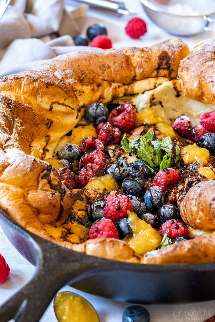 German pancake close-up