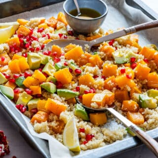 Roasted butternut squash salad recipe.