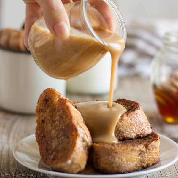 Gingerbread French Toast with Cinnamon Honey Sauce