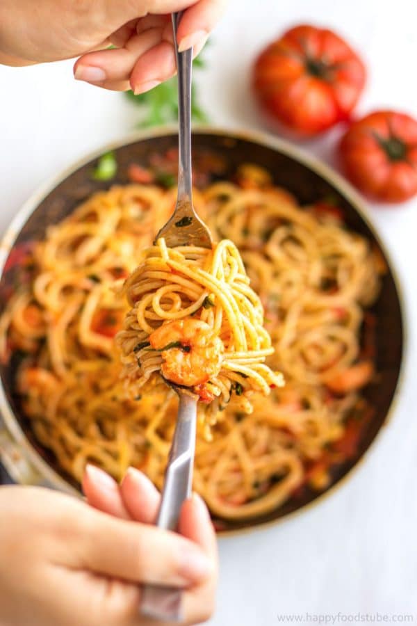 Spicy Shrimp Spaghetti Recipe Happy Foods Tube