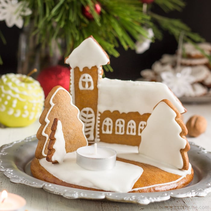 Christmas rotary candle holder GINGERBREAD MEN 