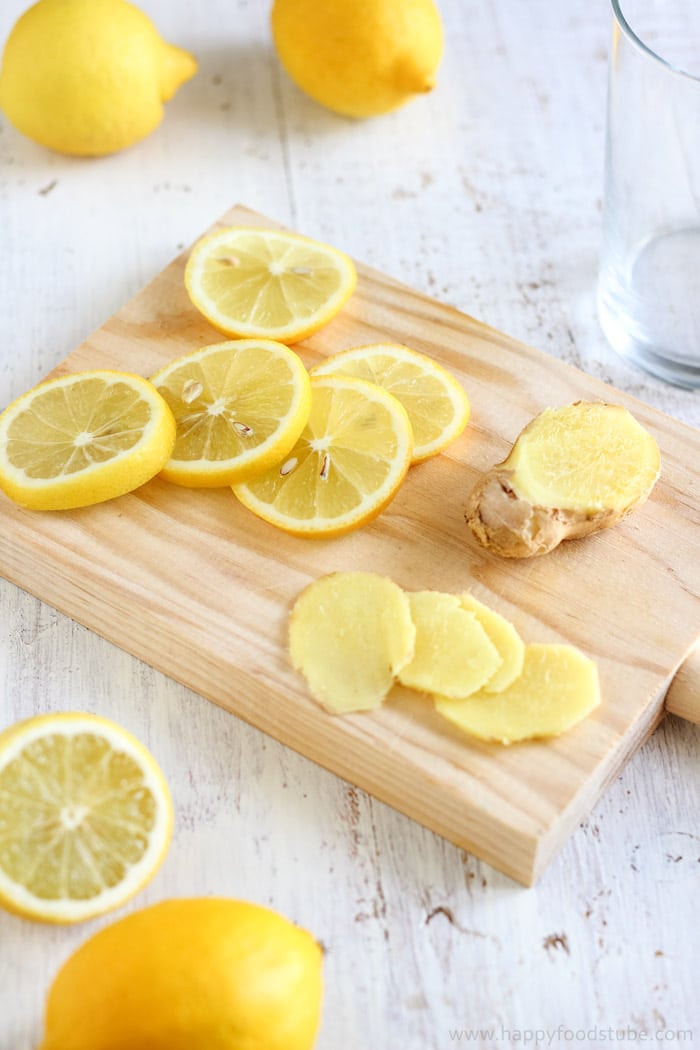 Fresh Lemons for Lemon Ginger Water | happyfoodstube.com
