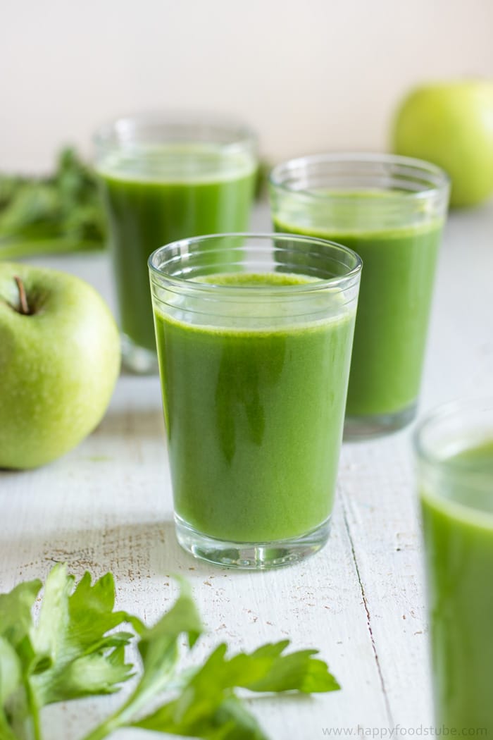 Green Juice Recipe | happyfoodstube.com