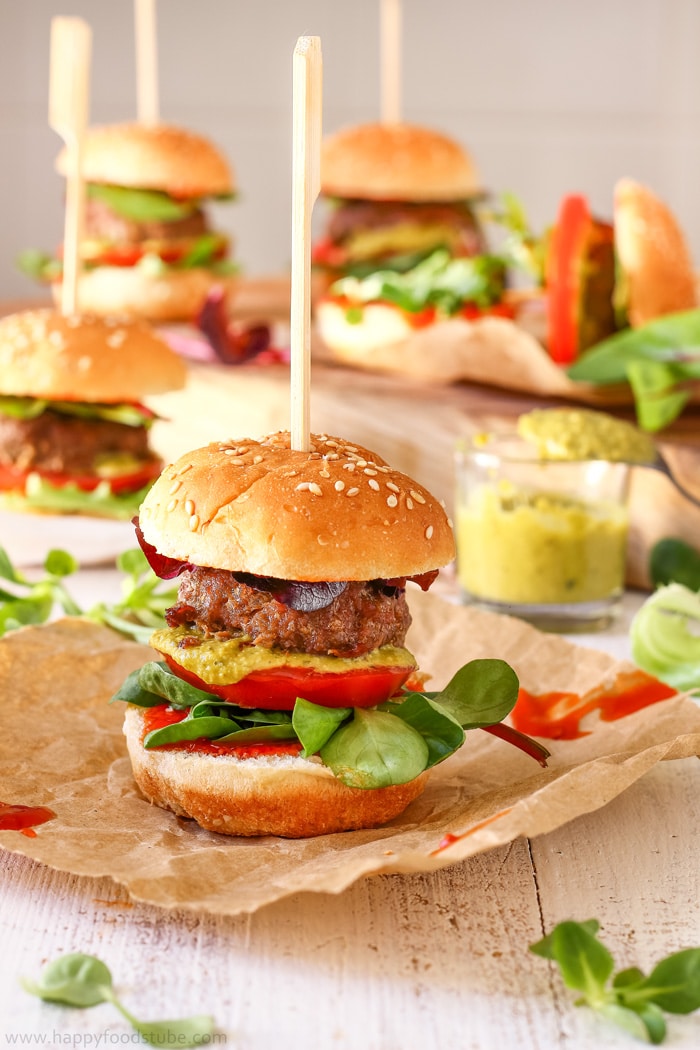 Sweet-Chili-Pesto-Burger-Sliders-Recipe