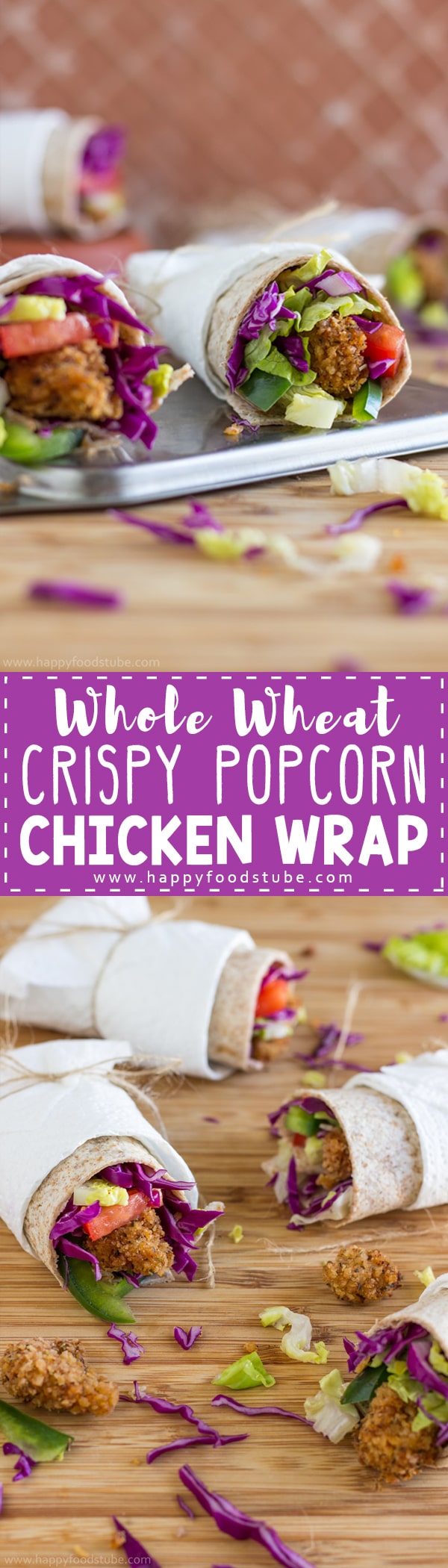 Whole-Wheat-Crispy-Popcorn-Chicken-Wrap-Recipe