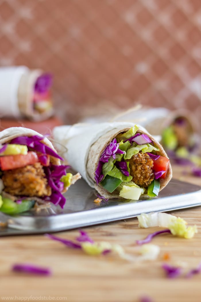 Whole-Wheat-Crispy-Popcorn-Chicken-Wrap-Recipe