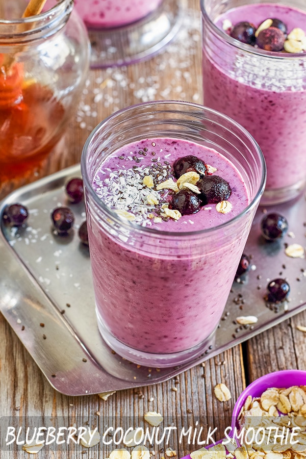 Easy Blueberry Coconut Milk Smoothie Recipe