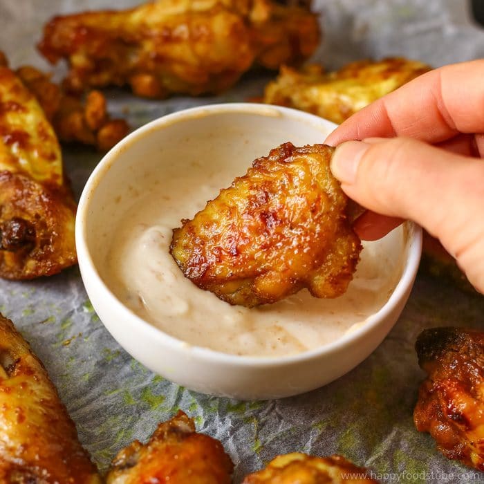 Baked Curry Chicken Wings with Mango Chutney Photo