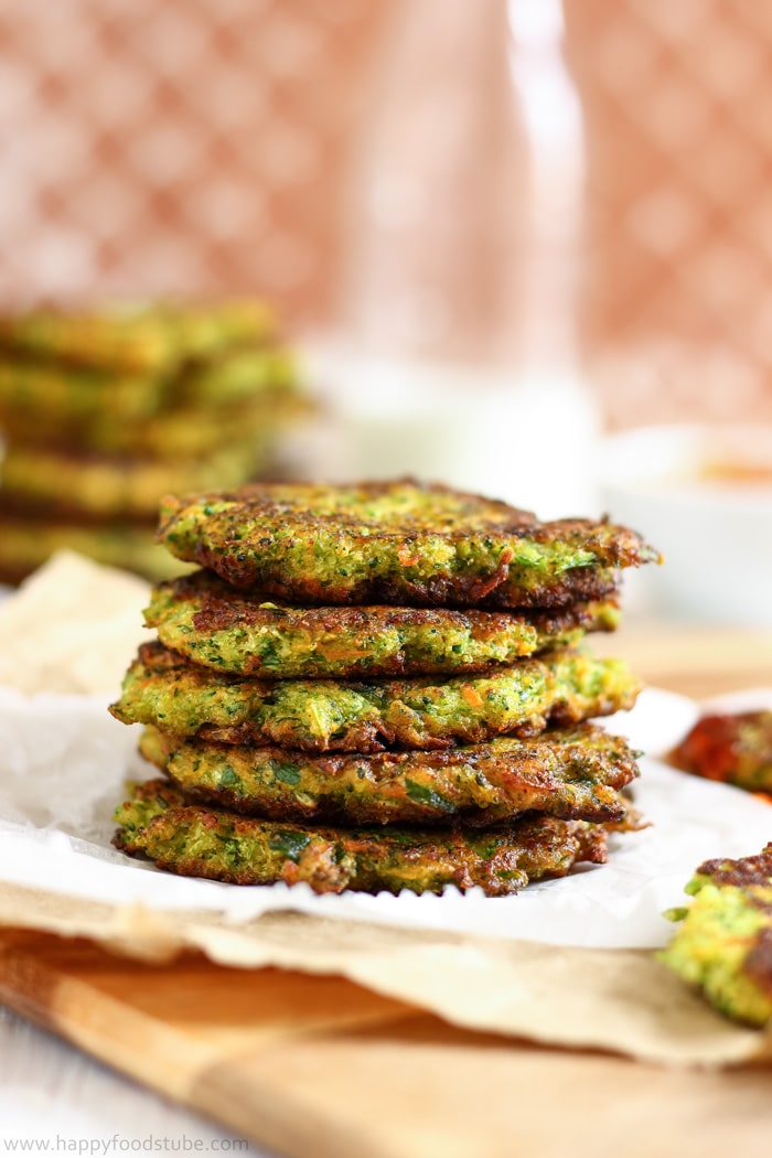 Fluffy Carrot Broccoli Fritters Image